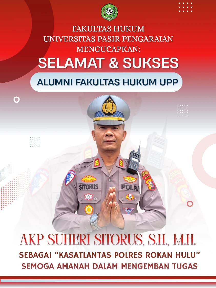 Alumni Fakultas Hukum UPP Dilantik sebagai Kasatlantas Polres Rokan Hulu